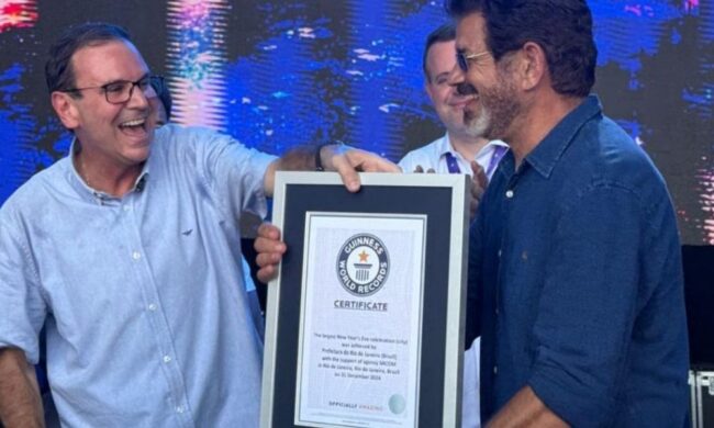 Réveillon do rio janeiro é reconhecido como o maior do mundo pelo guinness book
