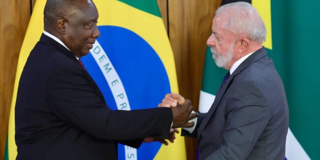 Lula: brasil e áfrica do sul devem focar em autonomia para autodefesa
