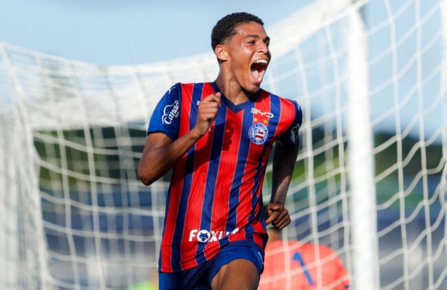 Centroavante do bahia lidera artilharia do brasileirão sub-20