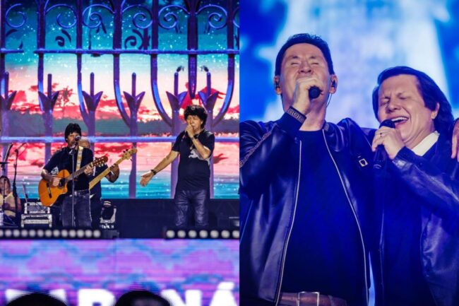 Clássicos do sertanejo no verão maior, teodoro & sampaio e gian & giovani agitam pontal do paraná