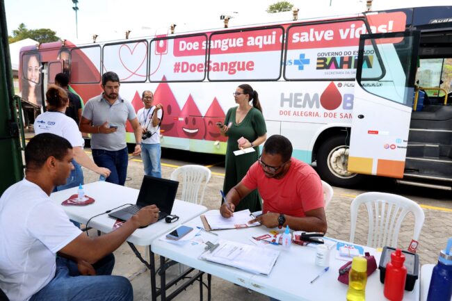 Hemoba divulga roteiro do hemóvel para doação em salvador
