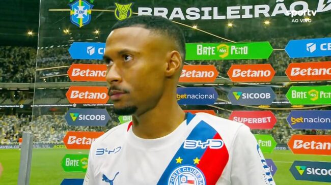 Atacante do bahia valoriza empate contra o atlético-mg: ‘não foi ruim’