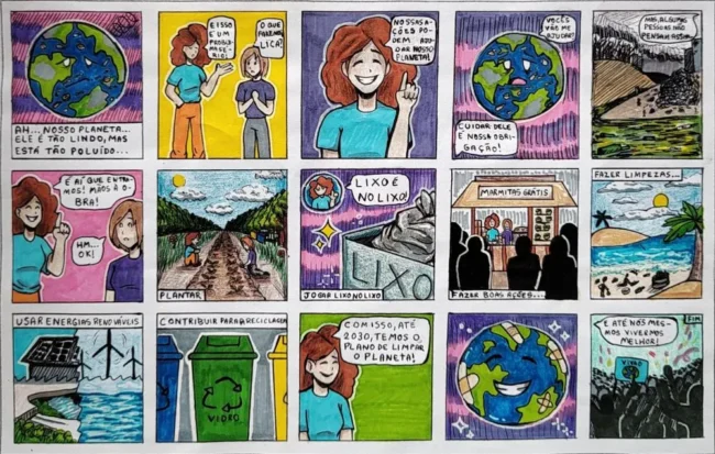 Concurso de quadrinhos da bracell mobiliza estudantes para refletir sobre mudanças climáticas e preservação ambiental
