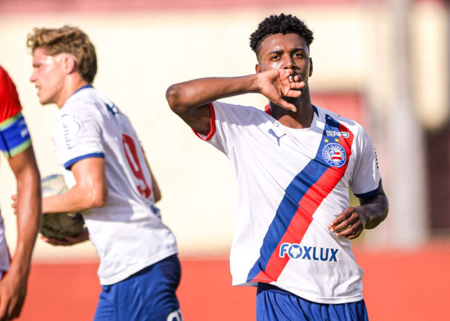 Destaques marcam gols e bahia faz 6 a 1 na ida da semifinal do baiano sub-20