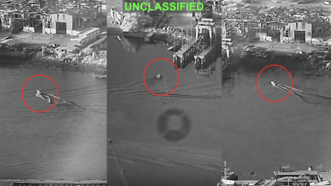 Eua publicam vídeo de ataque com drone marítimo a base naval do irã