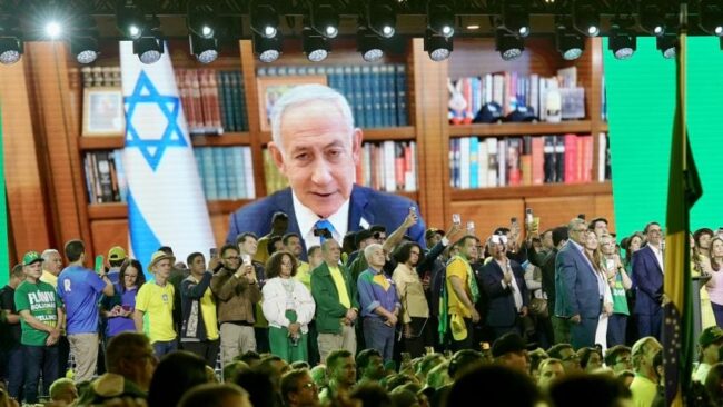 Netanyahu envia vídeo de apoio à candidatura de flávio
