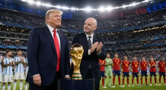 Trump entrega medalhas e taça da copa do mundo após título histórico da espanha sobre a argentina