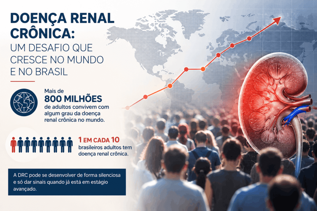 Doença renal crônica pode estar entre as maiores causas de morte