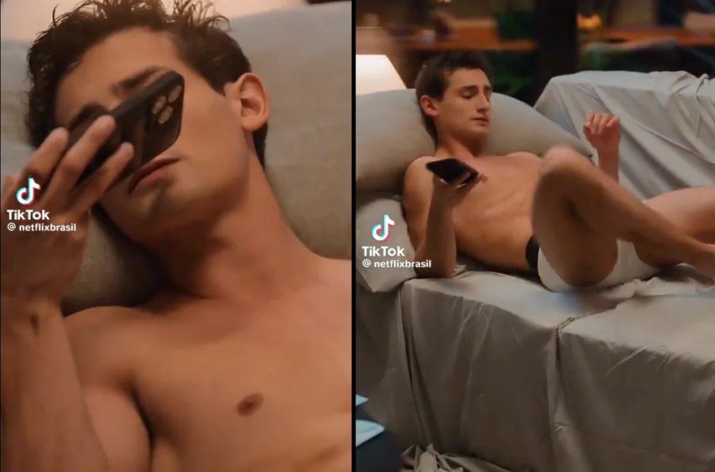 Perfil da netflix brasil publica cena de homem excitado no tiktok e vídeo viraliza: “passada”