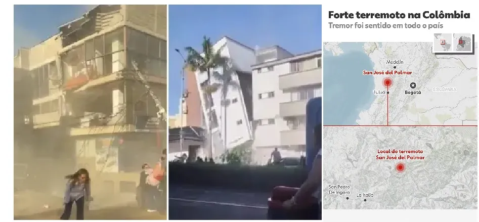Vídeo: terremoto de magnitude 7,4 causa destruição e pânico na colômbia